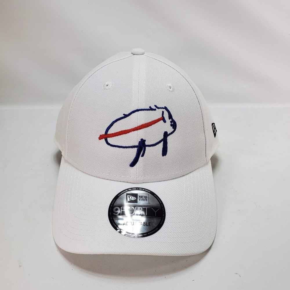 New Era 9FORTY Buffalo Bills OSFA White Josh Allen Billustration Hat NEW